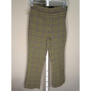 Urban Outfitters Plaid Cropped Flare Pant Indie Y2K Grunge 8‎ Dark Academia